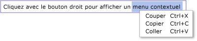 TextBox avec menu contextuel