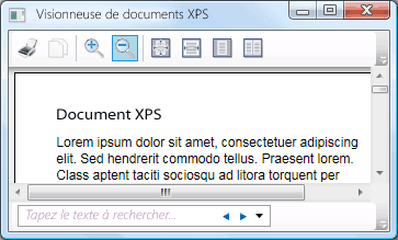 Document XPS dans un contrôle DocumentViewer 