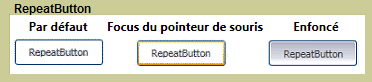 États de bouton Répéter