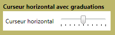 Curseur horizontal avec graduations