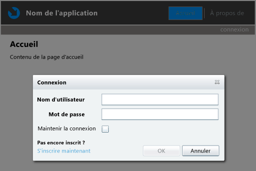 Boîte de dialogue Connexion