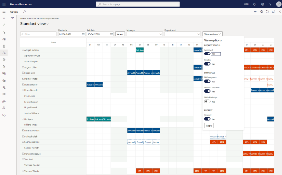 Améliorations du calendrier