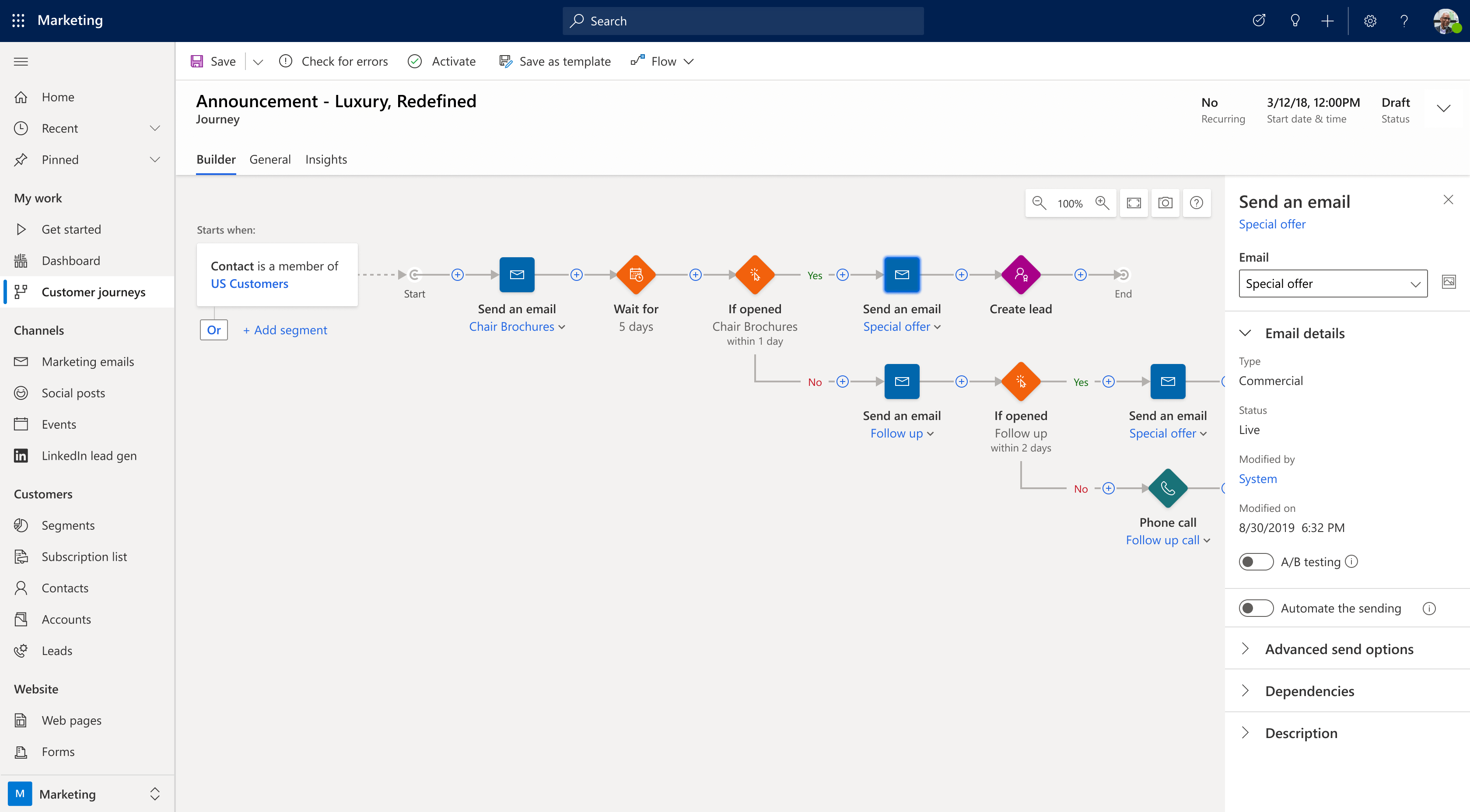 Expérience améliorée du parcours du client