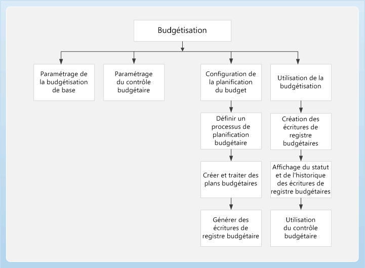 Business process diagram for the Budgeting module