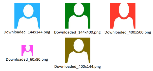 Taille relative des images téléchargées