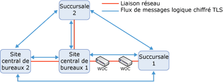 Exemple de topologie avec optimiseurs WAN