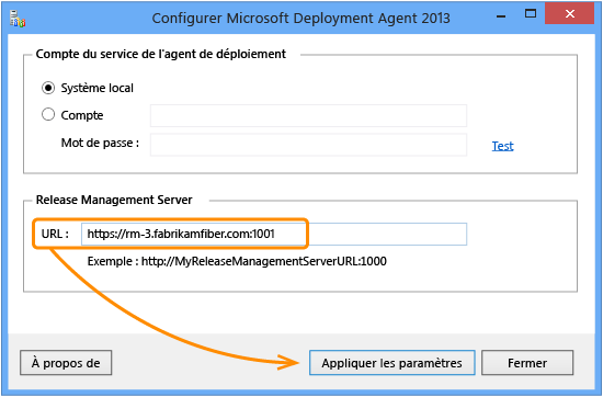 Connexion à l'agent avec HTTPS/SSL