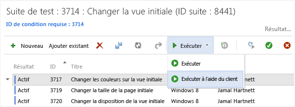 Exécuter le test dans Microsoft Test Manager