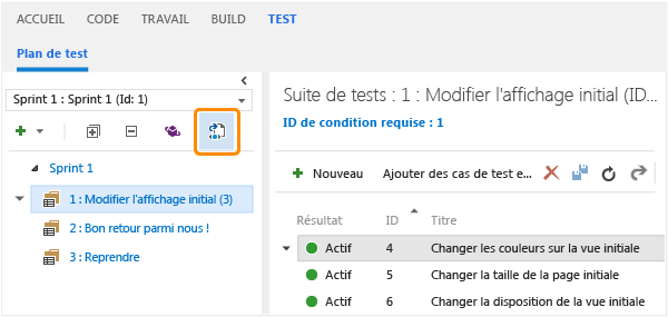 Choisir une suite de tests, cliquer avec le bouton droit et choisir Exporter