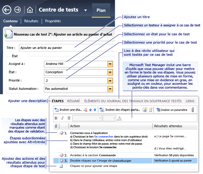 Créer un cas de test manuel