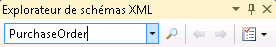 Recherche par mot clé de l'Explorateur de schémas XML