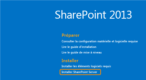 Installer SharePoint Server