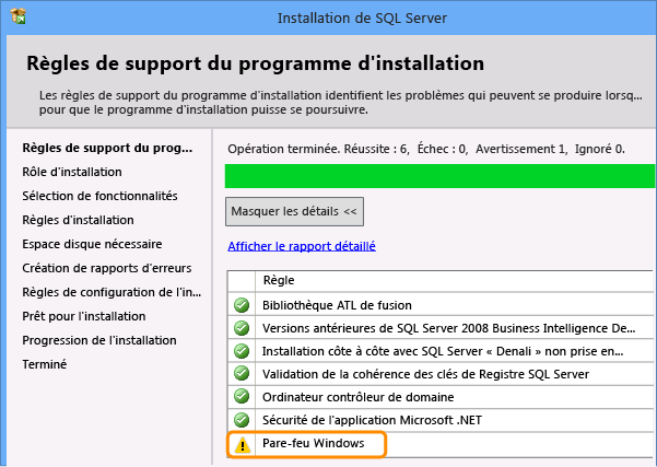 Avertissement du Pare-feu Windows