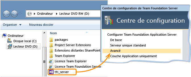 Sélectionner la configuration TFS standard