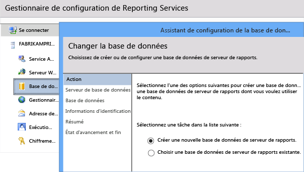 TFS a besoin de cette base de données pour la création de rapports