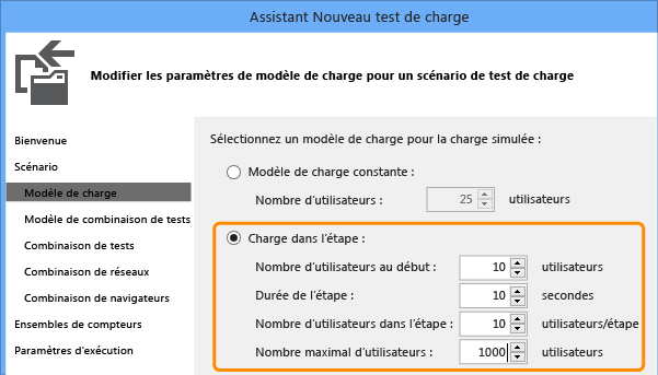 Configure the step pattern