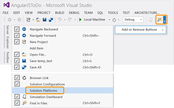 Ajout de la liste déroulante de plateforme de solution