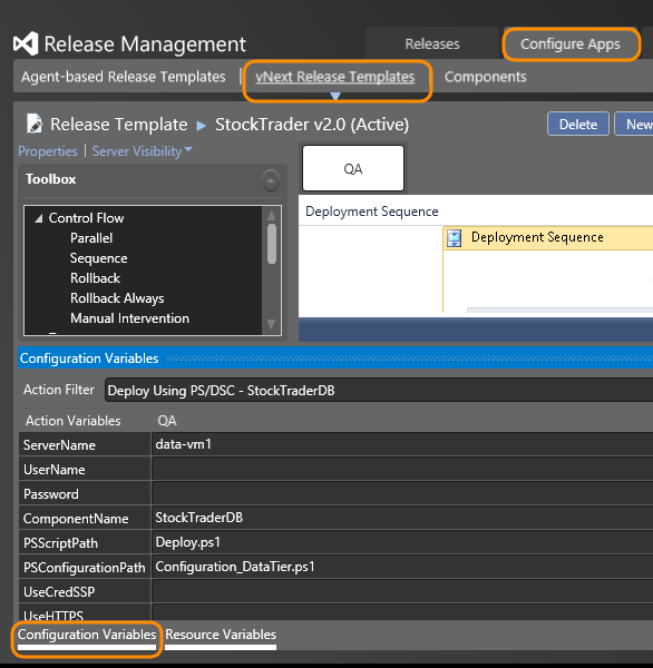 Variables de configuration