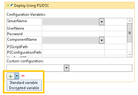 Type de variable de configuration