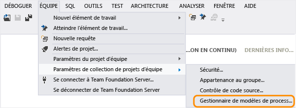 Ouvrir le Gestionnaire de modèles de processus