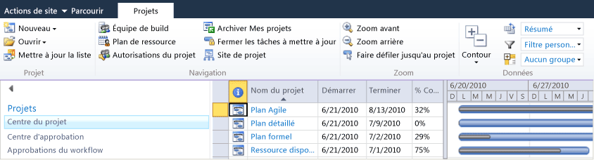 Project Portfolio with Agile Plan Updates