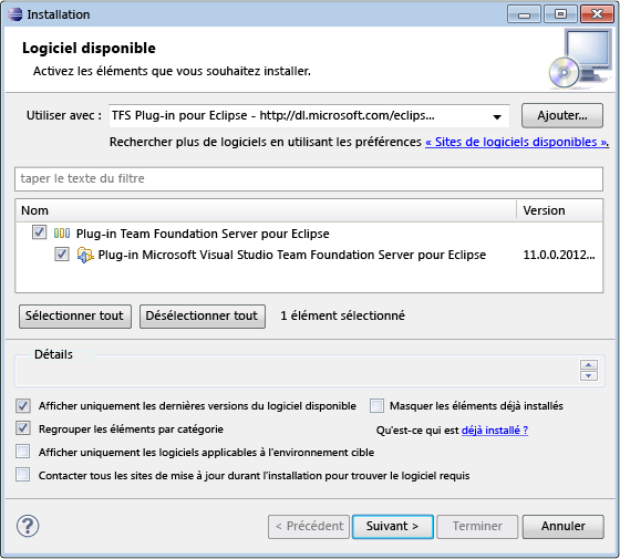 Logiciel disponible