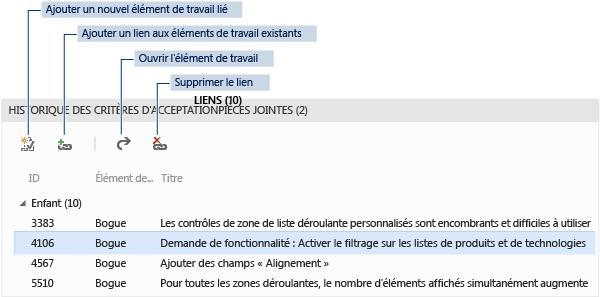 Lier des contrôles dans Visual Studio Online et TWA