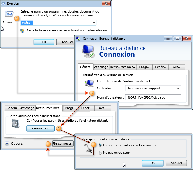 Activer l'audio distant