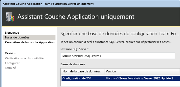 Instance qui héberge les bases de données restaurées