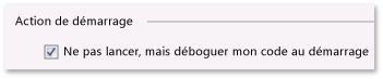 Propriété d'application de lancement de débogage C#/VB
