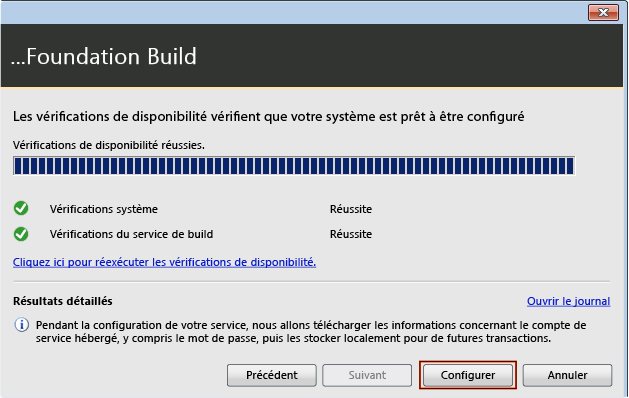 Configurer le serveur de builds