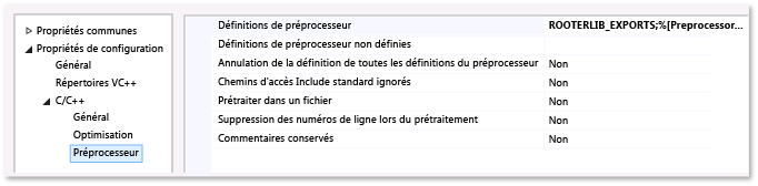 Ajouter la définition d'un symbole de préprocesseur