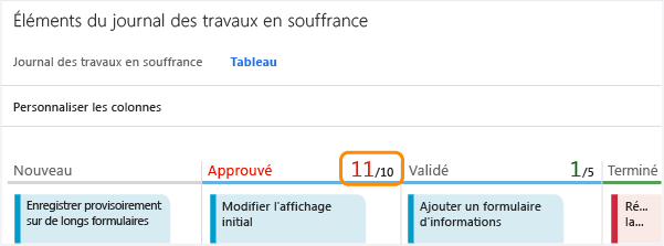 Changer les limites de colonnes