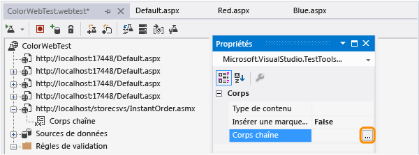 Modifier le corps chaîne du service web