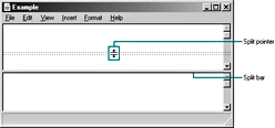 Moving the split bar