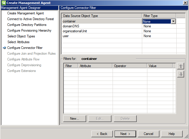 Configure Connector Filter