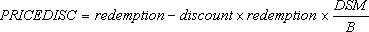 Equation for PriceDisc method