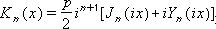 Bessel function of the variable x