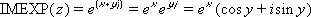 Exponential of a complex number