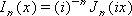 Bessel function of the variable x