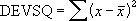 Equation for the sum of squared deviations