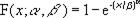 Equation for the Weibull cumulative distribution