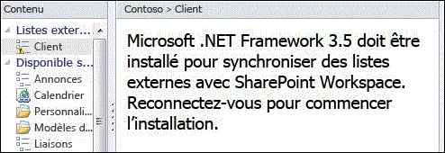 Erreur .NET Framework 3.5 pas installé