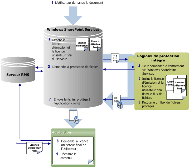 Étapes du logiciel de protection autonome après la demande