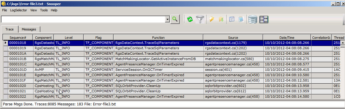 Version Lync Server 2013 de Snooper.