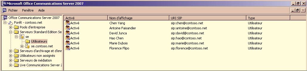Outil d’administration Office Communications Server 2007