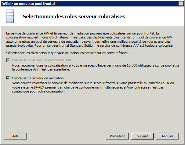 Standard Edition - Page Services colocalisés