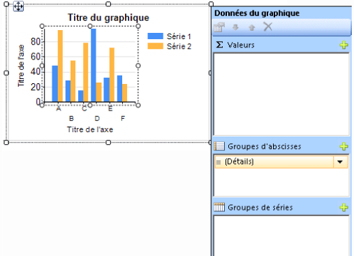 Graphique avec des séries et des catégories