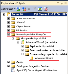 Dossier de disponibilité AlwaysOn dans Management Studio