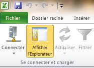 Excel - Afficher le bouton d'explorateur dans l'onglet des données de référence